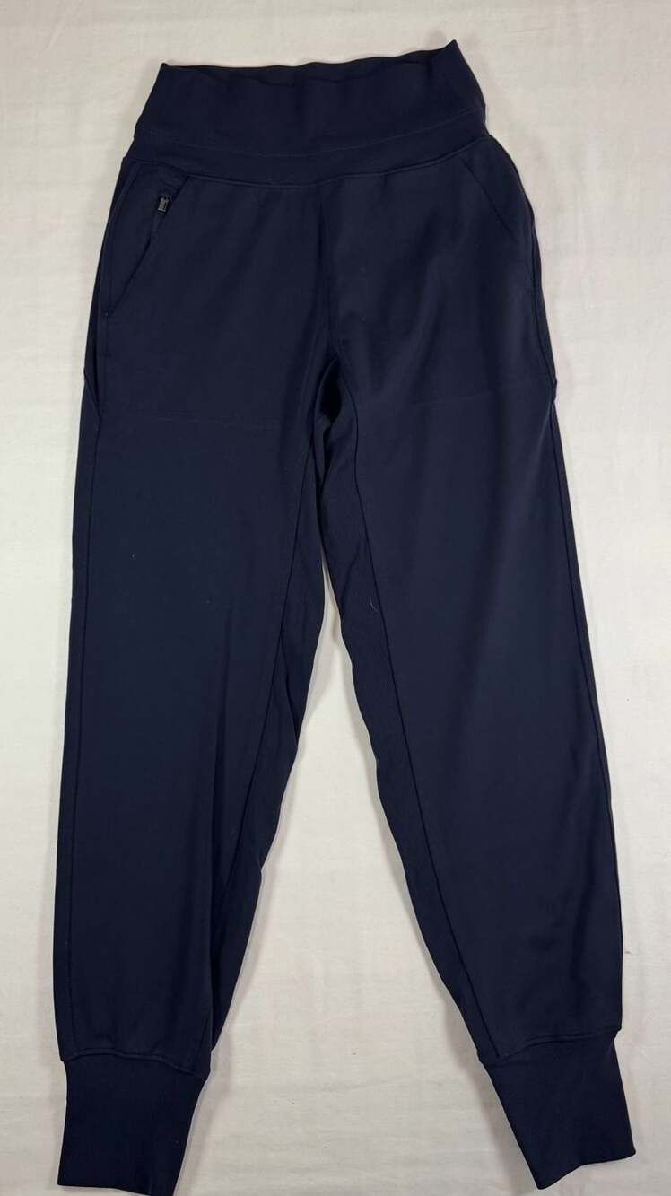 Athleta Jogger Pants Size XXS Navy Blue Zipper Pockets